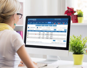 Blank computer display for your own presentation or image Leaves Personal Care Generations Client Portal